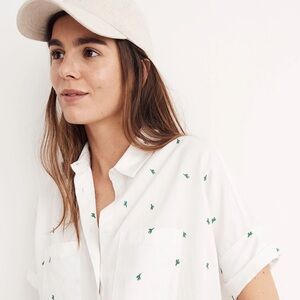 Madewell Embroidered Cactus Courier Shirt. Size XS